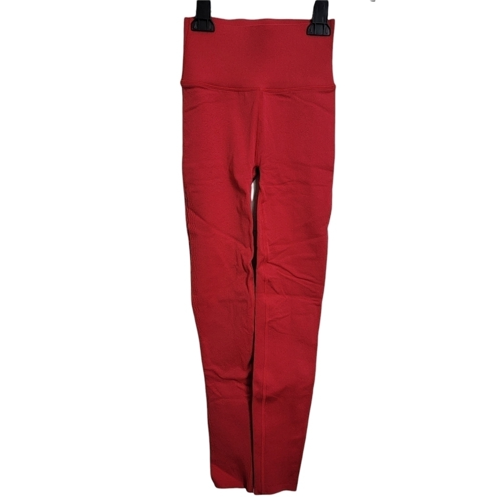 Fabletics Red Scupltknit Athletic Activewear Yoga Leggings XXS
